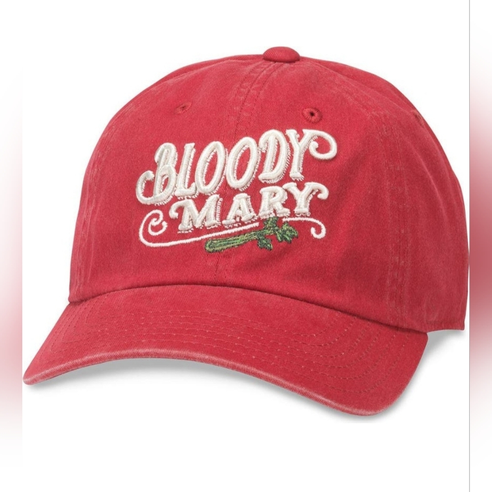 Bloody Mary Slideback Hat Red OS Adjustable Archive Cocktail American Needle